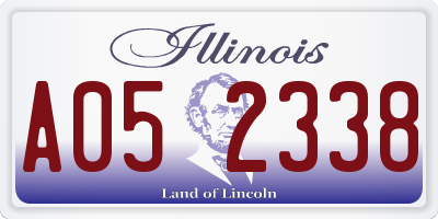 IL license plate A052338
