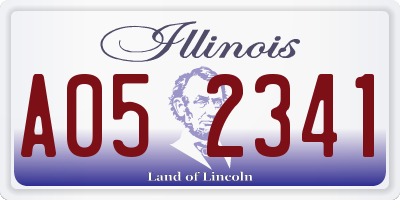 IL license plate A052341