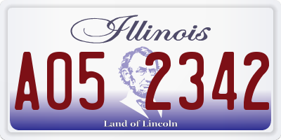 IL license plate A052342
