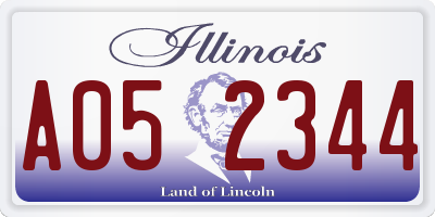 IL license plate A052344