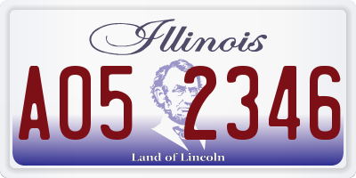 IL license plate A052346