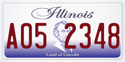 IL license plate A052348