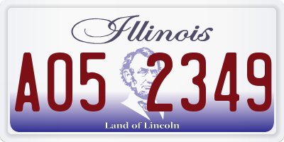IL license plate A052349