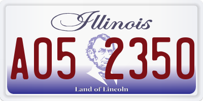 IL license plate A052350