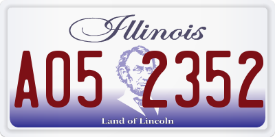 IL license plate A052352