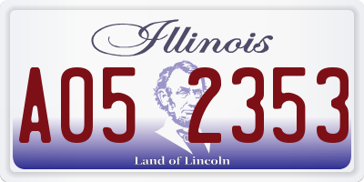 IL license plate A052353