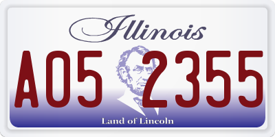 IL license plate A052355