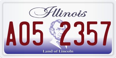 IL license plate A052357