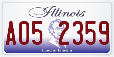 IL license plate A052359