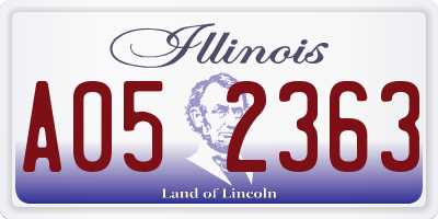 IL license plate A052363