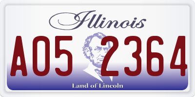 IL license plate A052364