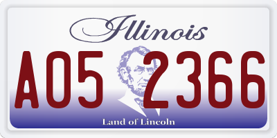IL license plate A052366