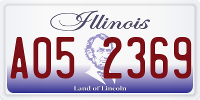 IL license plate A052369