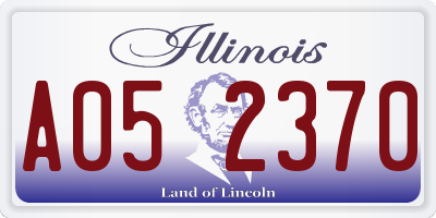 IL license plate A052370