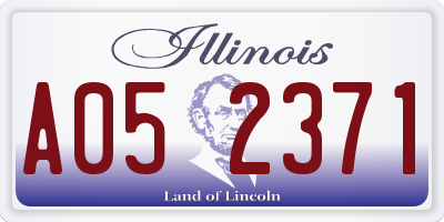IL license plate A052371