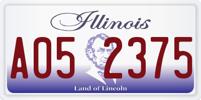 IL license plate A052375