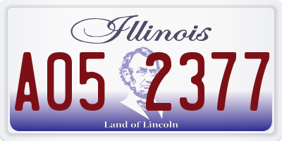 IL license plate A052377