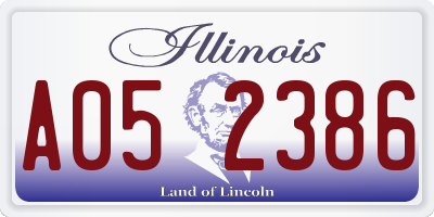 IL license plate A052386