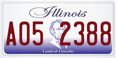 IL license plate A052388
