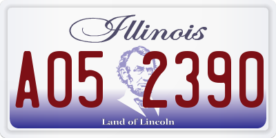 IL license plate A052390