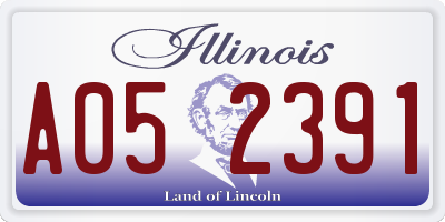 IL license plate A052391