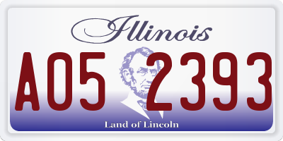 IL license plate A052393