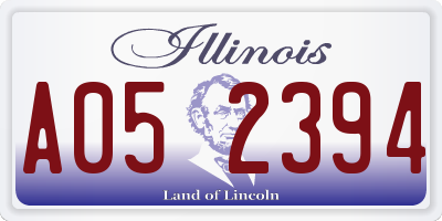 IL license plate A052394