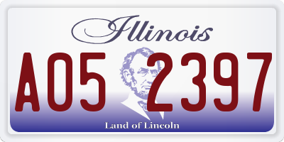 IL license plate A052397