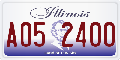 IL license plate A052400