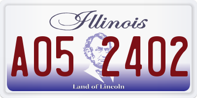 IL license plate A052402