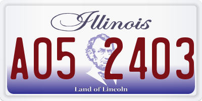 IL license plate A052403