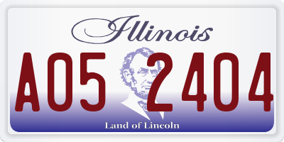 IL license plate A052404