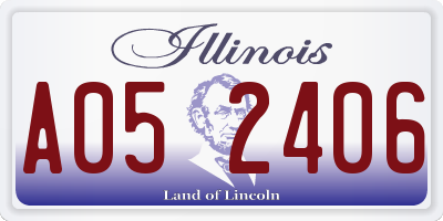 IL license plate A052406