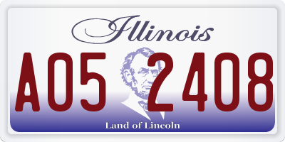 IL license plate A052408