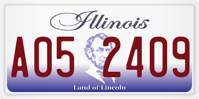 IL license plate A052409