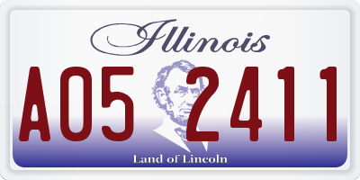 IL license plate A052411