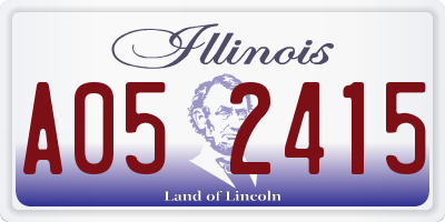 IL license plate A052415