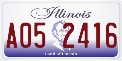 IL license plate A052416