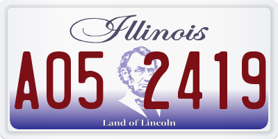 IL license plate A052419