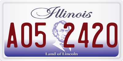 IL license plate A052420