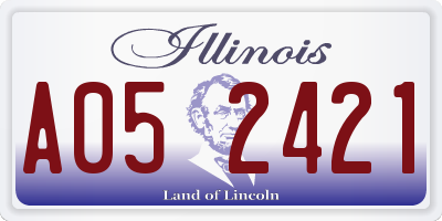 IL license plate A052421