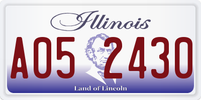 IL license plate A052430