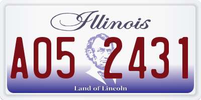 IL license plate A052431