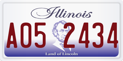 IL license plate A052434