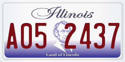 IL license plate A052437