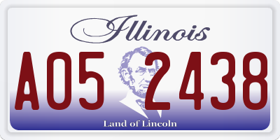 IL license plate A052438