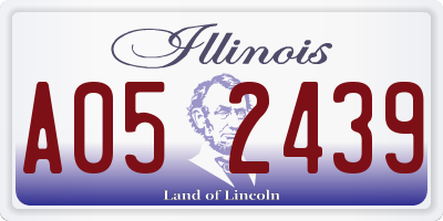 IL license plate A052439