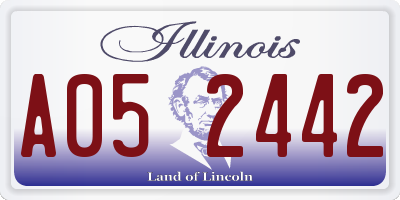 IL license plate A052442