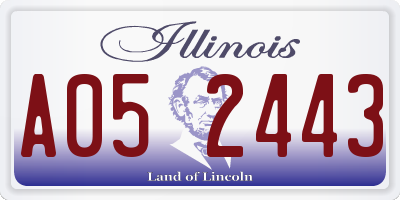 IL license plate A052443