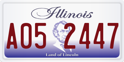 IL license plate A052447